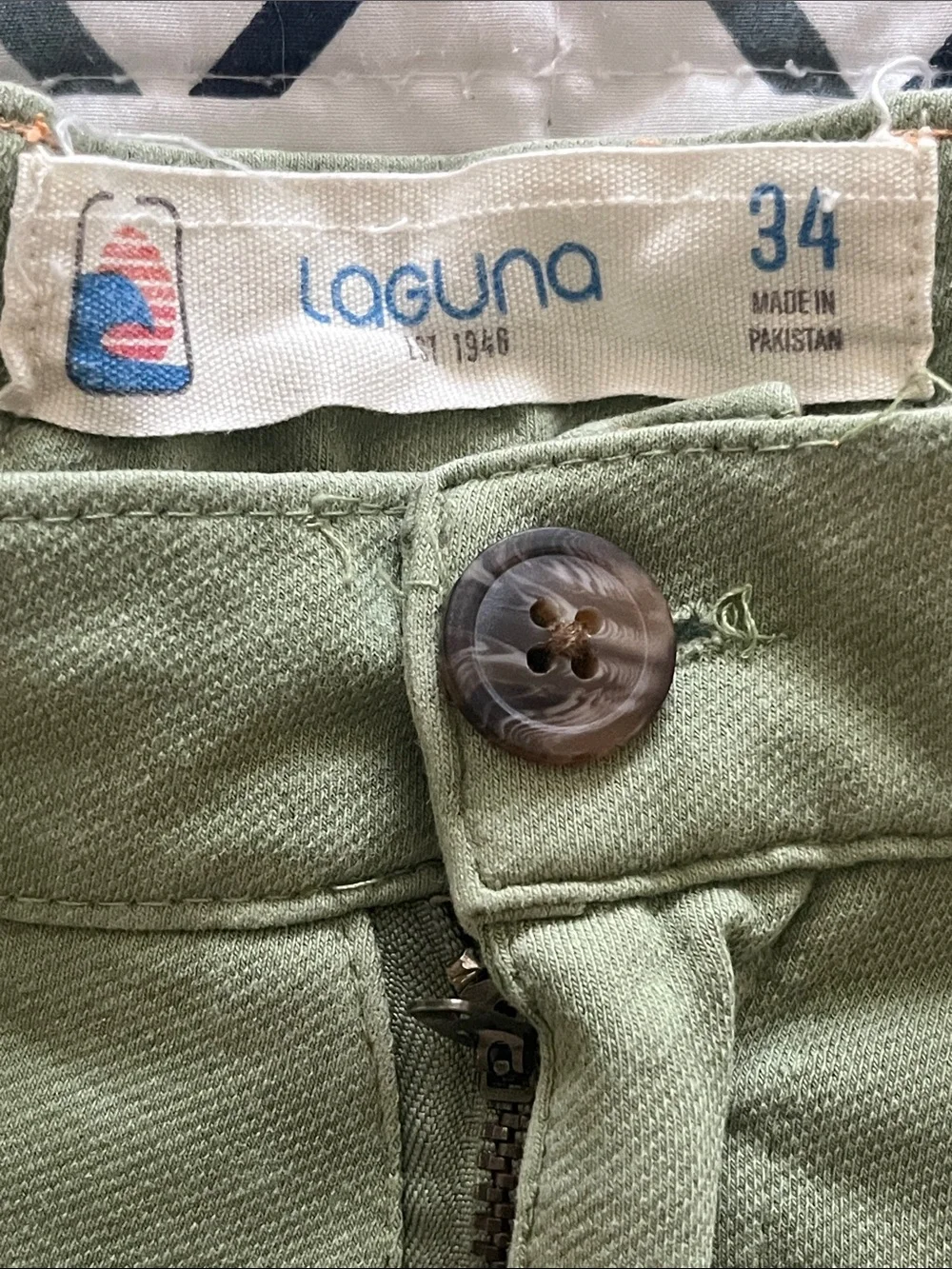 Laguna B Olive Green Flat Front Men’s Shorts